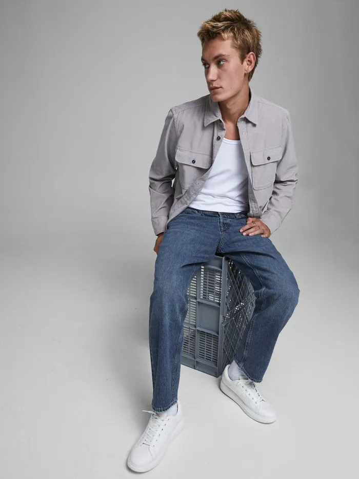 Loose Jeans JACK and JONES Mens CHRIS ORIGINAL AM 188 LOOSE FIT JEANS Blue Blue Denim