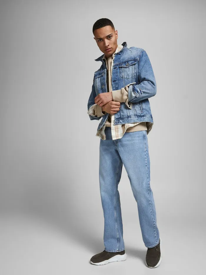 Loose Jeans JACK and JONES Mens CLIFF ORIGINAL CJ 920 BOOTCUT JEANS Blue Blue Denim