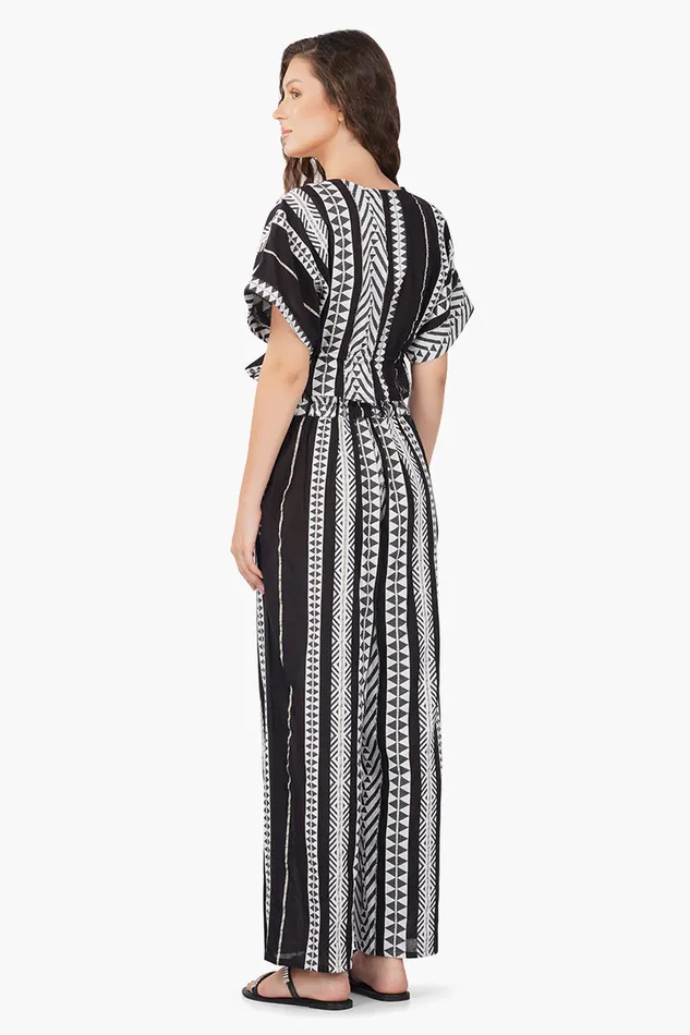 Lori Mexican Stripe Peplum Top Tops America and Beyond Women