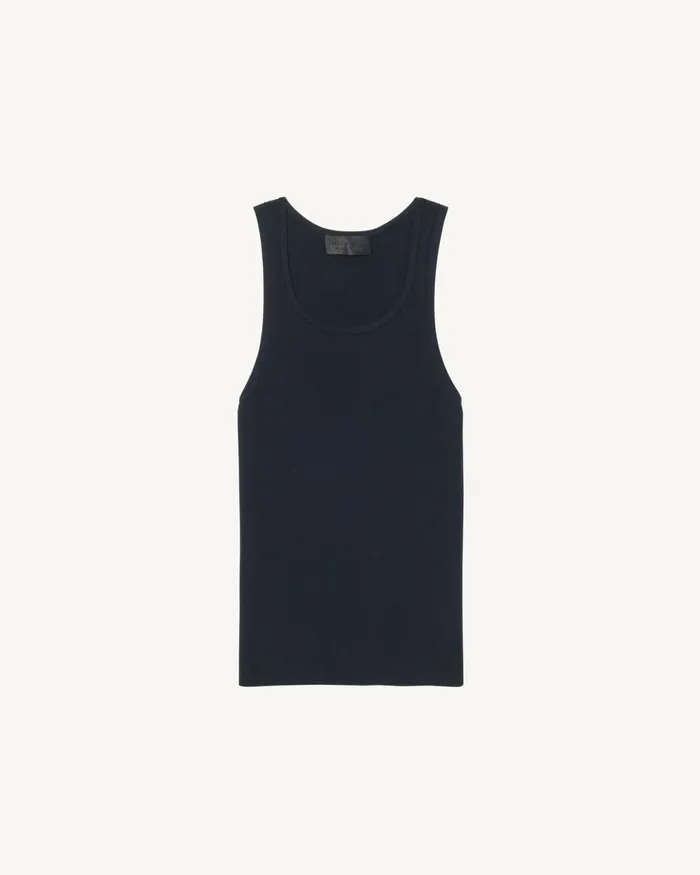 LOTTIE KNIT TANK Dark Navy Women Nili Lotan Tees