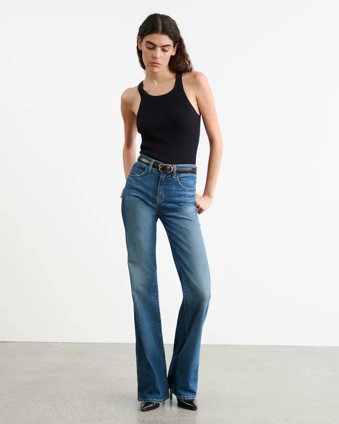 LOTTIE KNIT TANK Dark Navy Women Nili Lotan Tees
