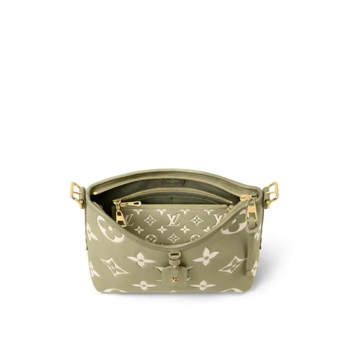 Louis Vuitton Light KhakiCream M46672 CarryAll PM 8211 Louis Vuitton Handbag Store Women Louis Vuitton CarryAll Bag
