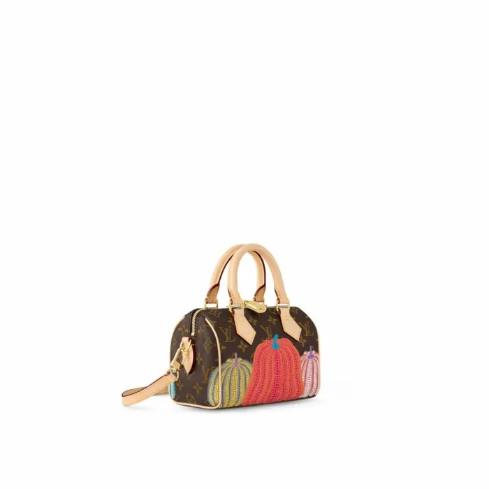 Louis Vuitton M46469 LV X YK Speedy Bandoulire 20 Pumpkin Print 8211 Louis Vuitton Handbag Store Women Louis Vuitton Speedy Bag