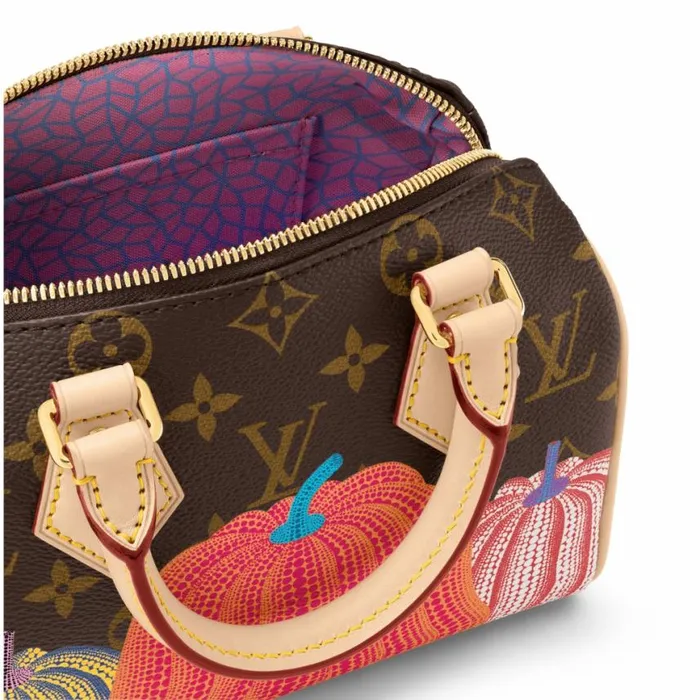 Louis Vuitton M46469 LV X YK Speedy Bandoulire 20 Pumpkin Print 8211 Louis Vuitton Handbag Store Women Louis Vuitton Speedy Bag