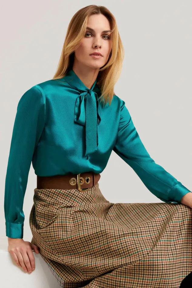 Luisa Spagnoli Blouses And Shirts Women Liceale Turquoise Luisa Spagnoli Blouses And Shirts Women Liceale Turquoise