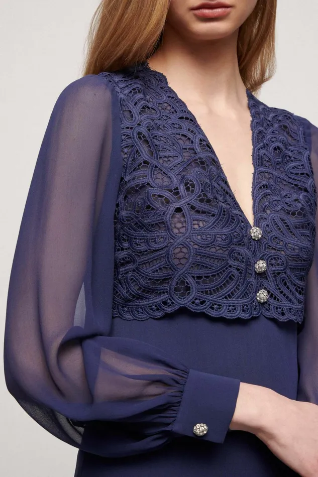 Luisa Spagnoli Formal Dresses Women Genovese Blue Luisa Spagnoli Formal Dresses Women Genovese Blue