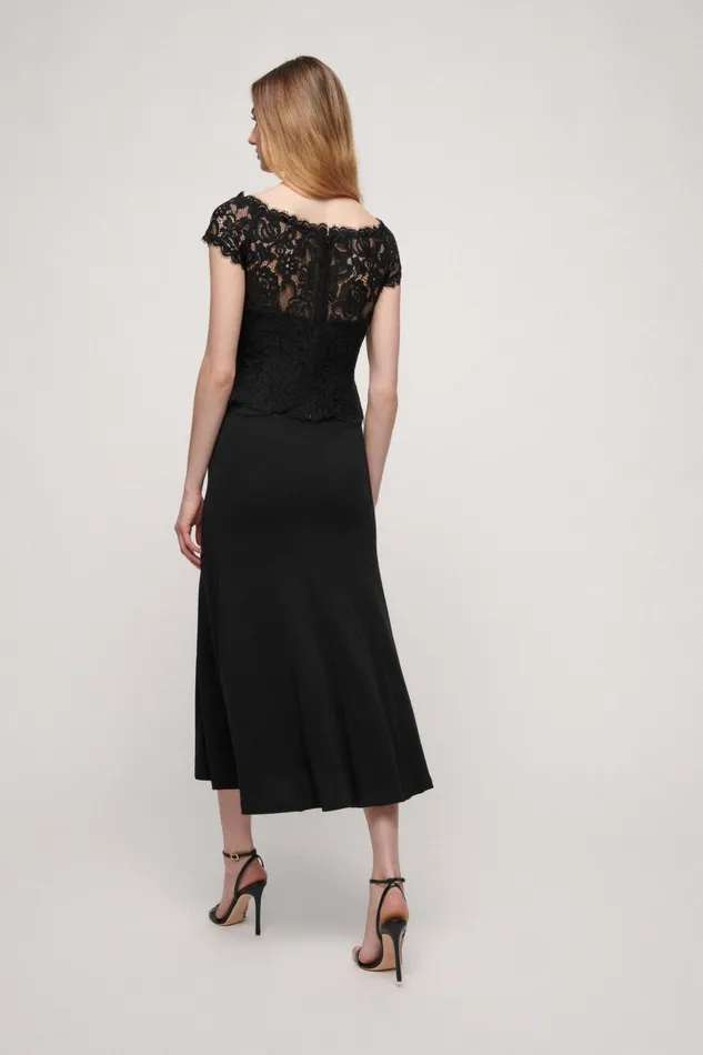 Luisa Spagnoli Formal Dresses Women Graffetta Black Luisa Spagnoli Formal Dresses Women Graffetta Black