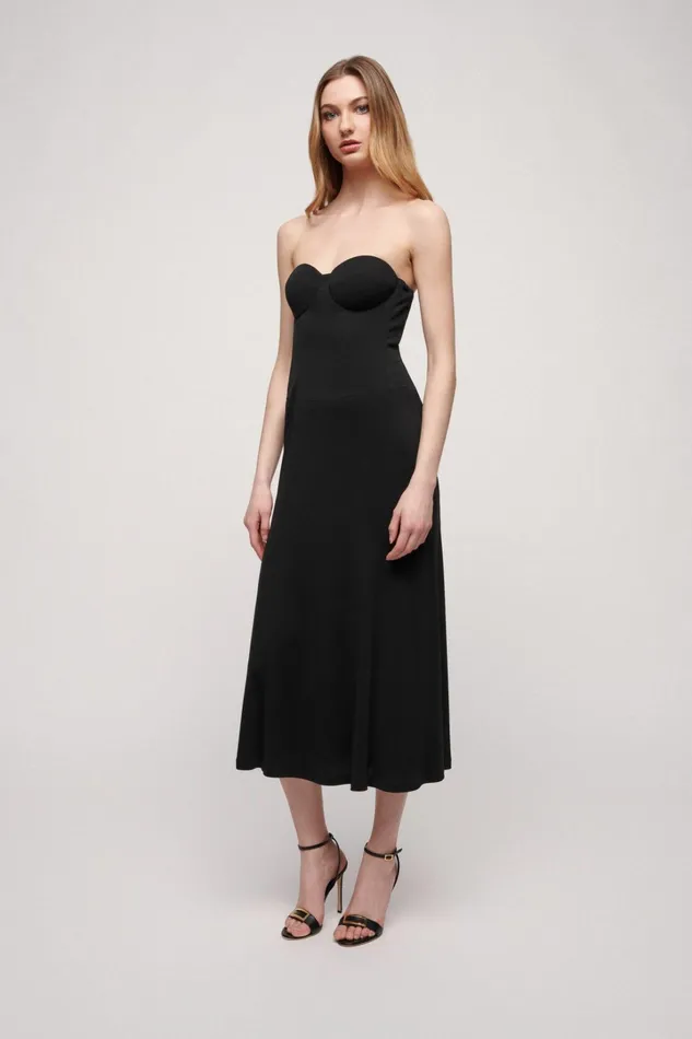 Luisa Spagnoli Formal Dresses Women Graffetta Black Luisa Spagnoli Formal Dresses Women Graffetta Black