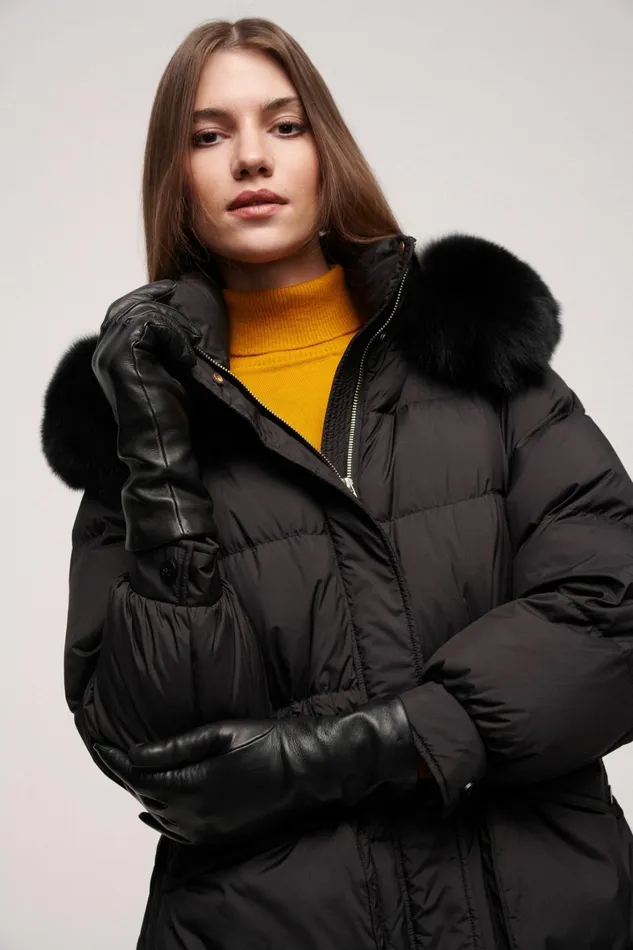 Luisa Spagnoli Gloves And Hats Women Ubaldo Black Luisa Spagnoli Gloves And Hats Women Ubaldo Black