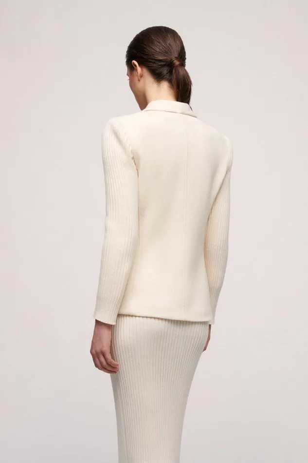 Luisa Spagnoli Jackets and Blazers Women Meritevole Cream Luisa Spagnoli Jackets and Blazers Women Meritevole Cream