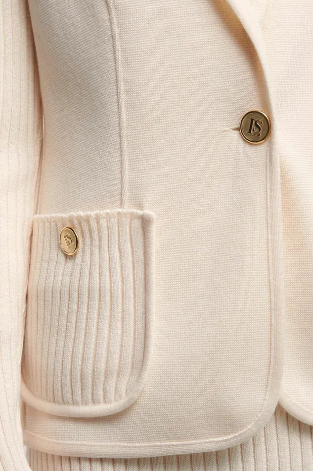 Luisa Spagnoli Jackets and Blazers Women Meritevole Cream Luisa Spagnoli Jackets and Blazers Women Meritevole Cream
