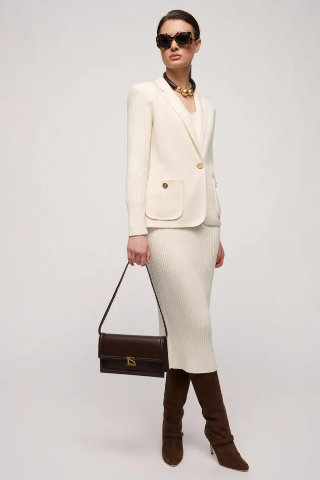 Luisa Spagnoli Jackets and Blazers Women Meritevole Cream Luisa Spagnoli Jackets and Blazers Women Meritevole Cream