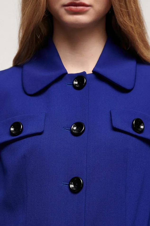 Luisa Spagnoli Jackets and Blazers Women Spia Bluette Luisa Spagnoli Jackets and Blazers Women Spia Bluette