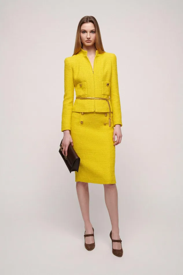 Luisa Spagnoli Jackets and Blazers Women Squadra Yellow Luisa Spagnoli Jackets and Blazers Women Squadra Yellow
