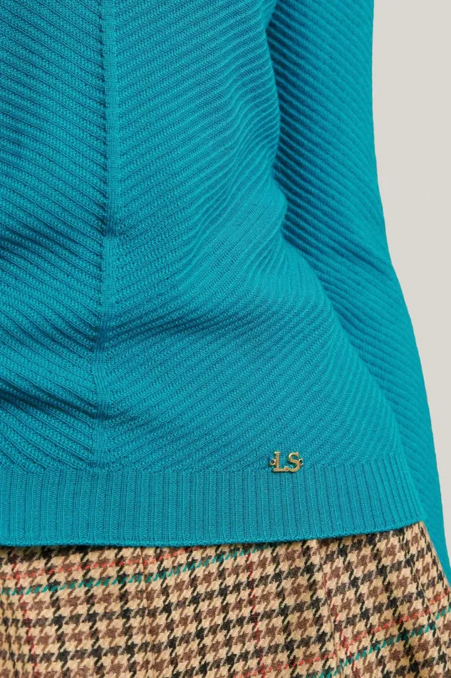 Luisa Spagnoli Knitwear Women Maga Turquoise Luisa Spagnoli Knitwear Women Maga Turquoise