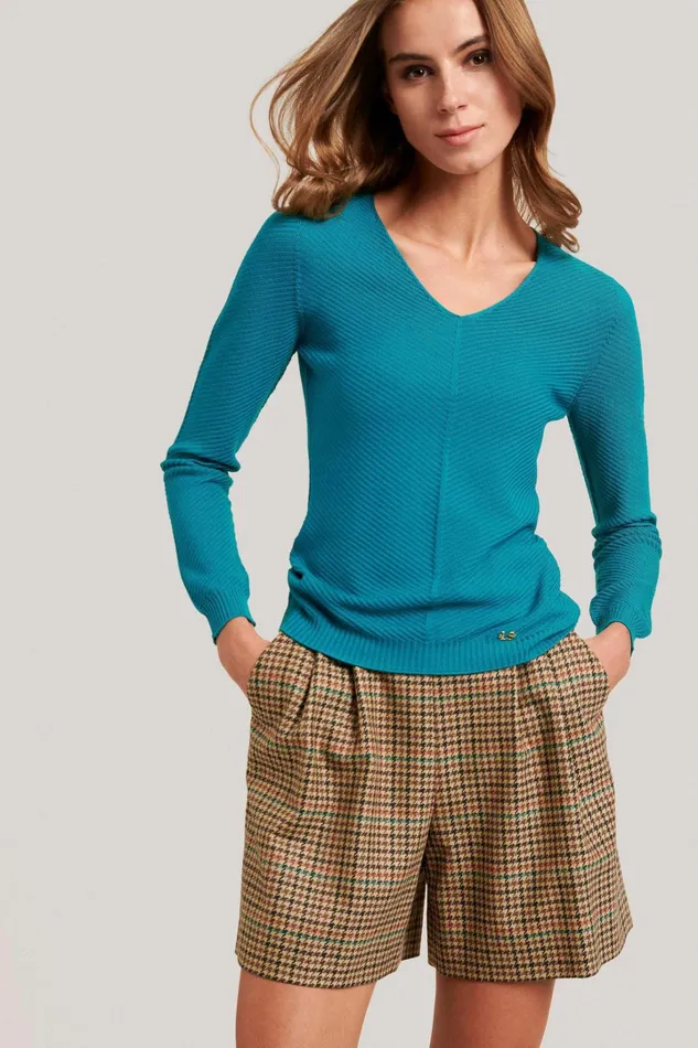 Luisa Spagnoli Knitwear Women Maga Turquoise Luisa Spagnoli Knitwear Women Maga Turquoise
