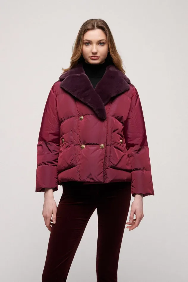 Luisa Spagnoli Outerwear Women Saccente Burgundy Luisa Spagnoli Outerwear Women Saccente Burgundy