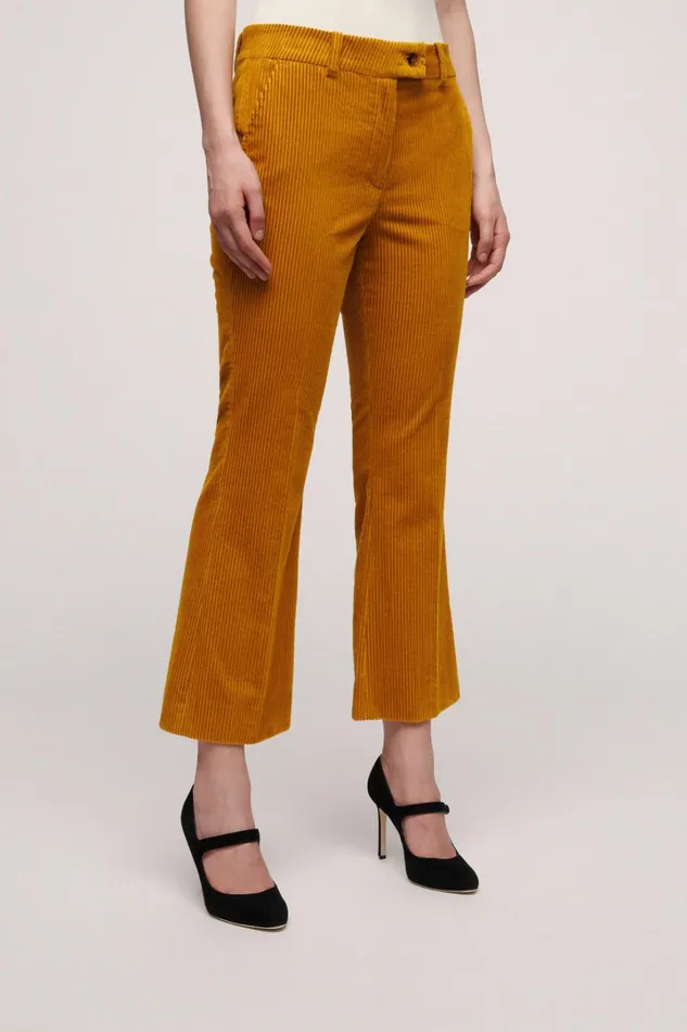 Luisa Spagnoli Pants Women Ologramma Mustard