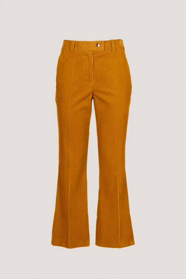 Luisa Spagnoli Pants Women Ologramma Mustard Luisa Spagnoli Pants Women Ologramma Mustard