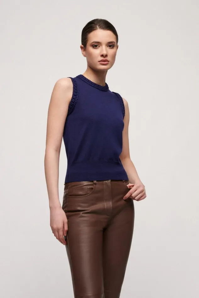 Luisa Spagnoli Tops And TShirts Women Mini Blue Purplish