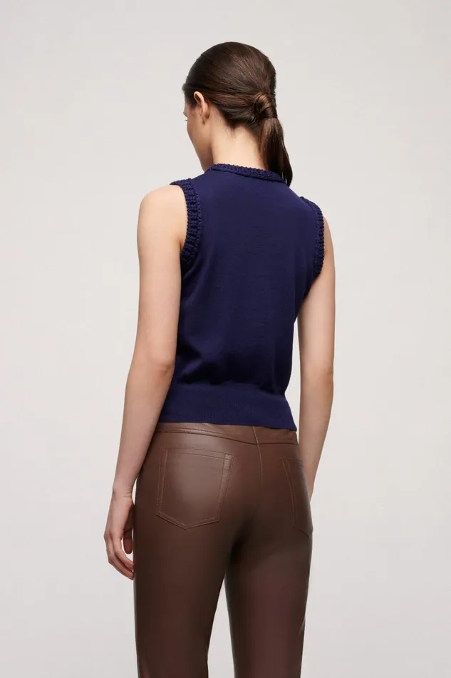 Luisa Spagnoli Tops And TShirts Women Mini Blue Purplish Luisa Spagnoli Tops And TShirts Women Mini Blue Purplish