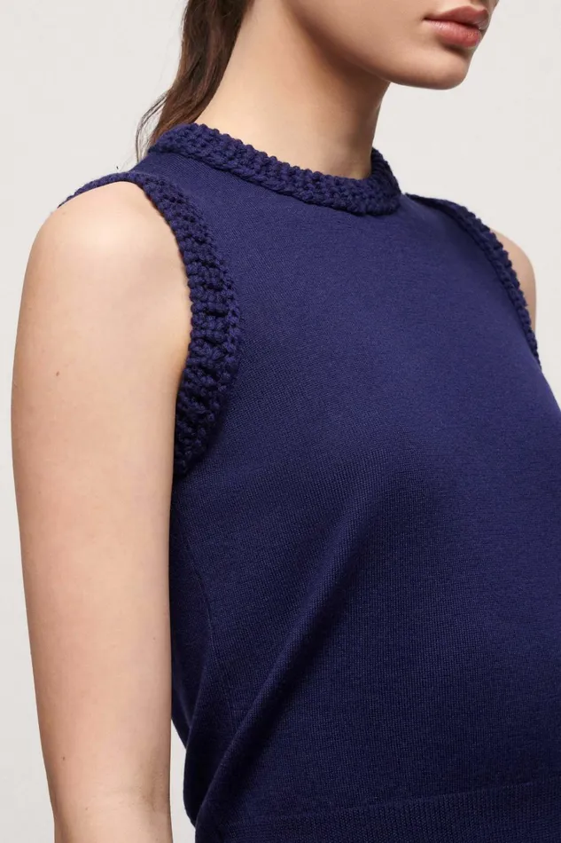 Luisa Spagnoli Tops And TShirts Women Mini Blue Purplish Luisa Spagnoli Tops And TShirts Women Mini Blue Purplish