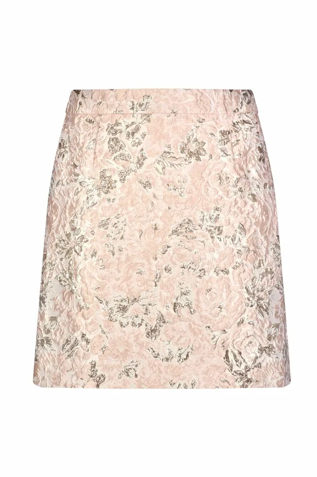 Mac Duggal Brocade Mini Skirt Blush Multi Women Skirts