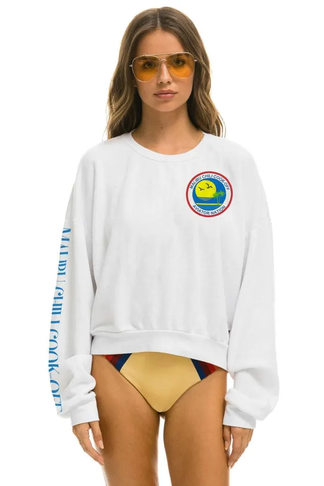 Malibu Chili CookOff 2023 Crew Sweatshirt Relaxed 8211 White WomenMen Aviator Nation Sweatshirts Malibu Chili CookOff 2023 Crew Sweatshirt Relaxed 8211 White WomenMen Aviator Nation Sweatshirts