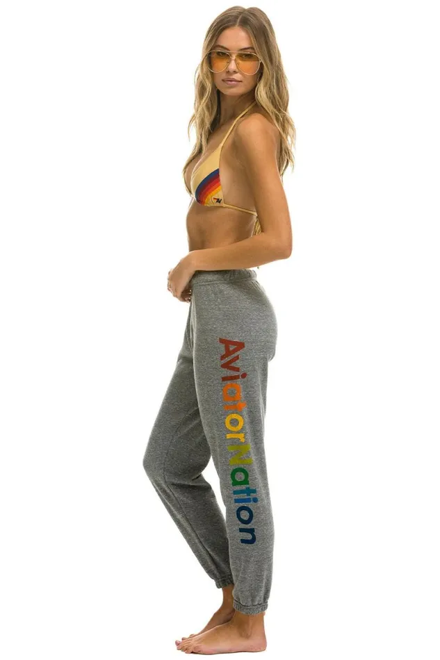 Manhattan Beach Sweatpants 8211 Heather Grey Women Aviator Nation Sweatpants