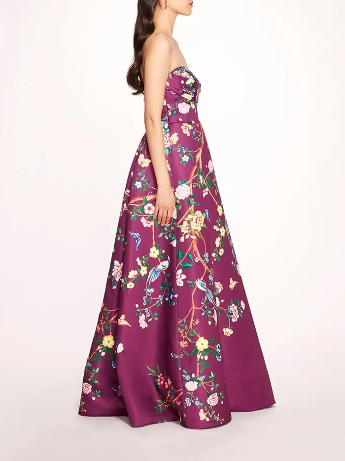 Marchesa Marchesa Notte Paradise Ball Gown Amethyst Multi 8211 Women