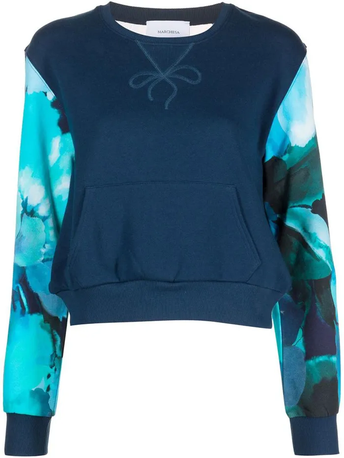 Marchesa Tops Wilma Sweatshirt Printed Navy Multi 8211 Women