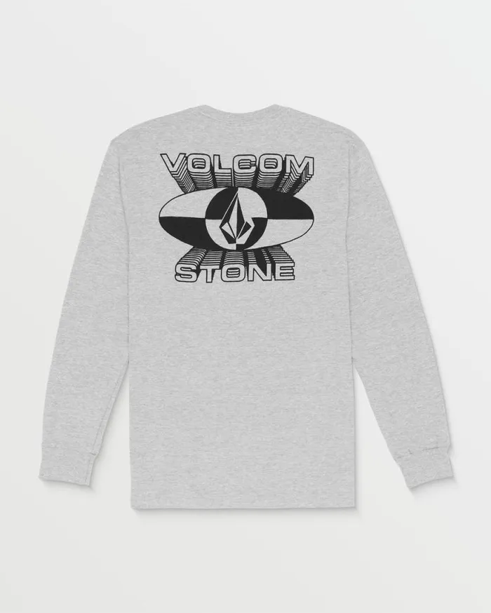 Masonite Long Sleeve Tee 8211 Heather Grey Mens Volcom TShirts and Tanks