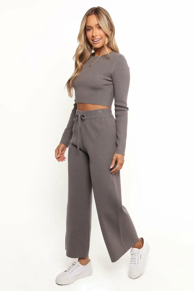Matching Sets Ayers Long Sleeve Set Charcoal Grey 8211 Petal and Pup Women