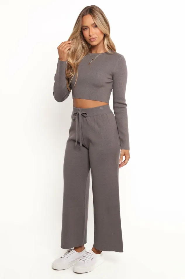 Matching Sets Ayers Long Sleeve Set Charcoal Grey 8211 Petal and Pup Women