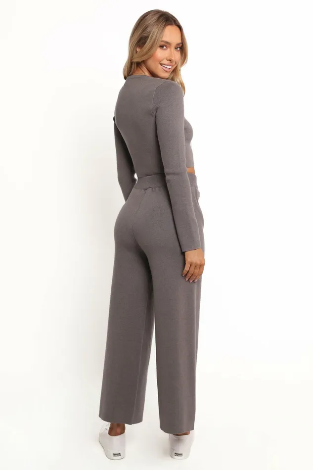 Matching Sets Ayers Long Sleeve Set Charcoal Grey 8211 Petal and Pup Women