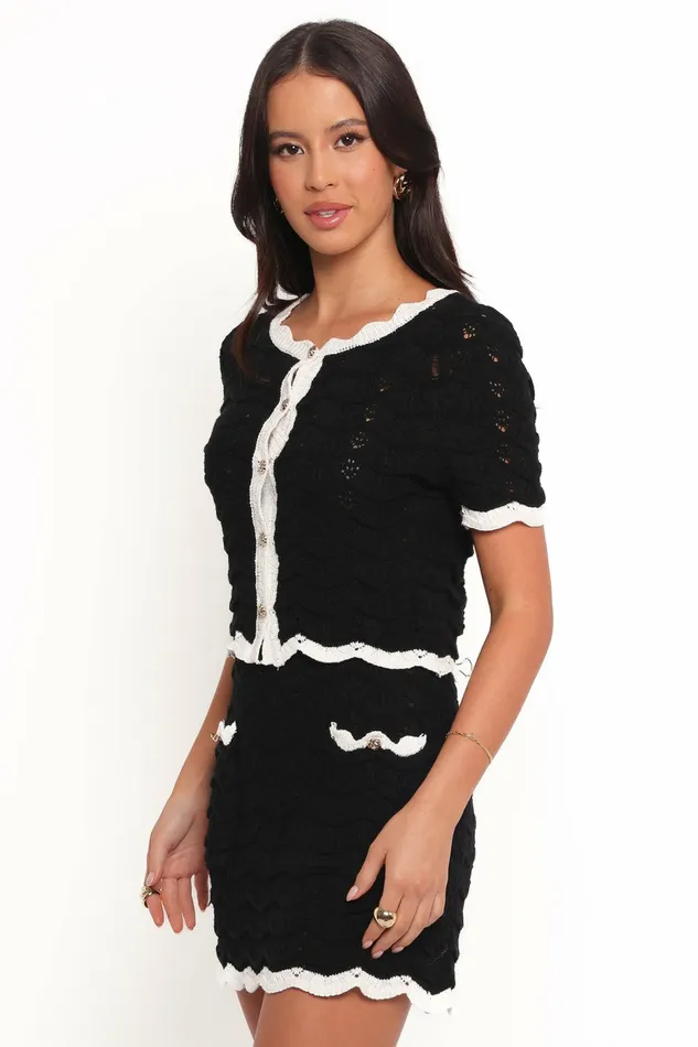 Matching Sets Petal and Pup Women Madalyn Knit Skirt Set Black
