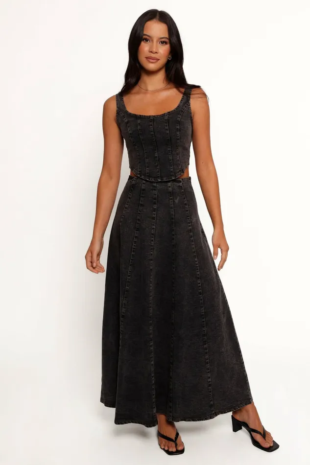Matching Sets Women Mara Midi Skirt Black Petal and Pup