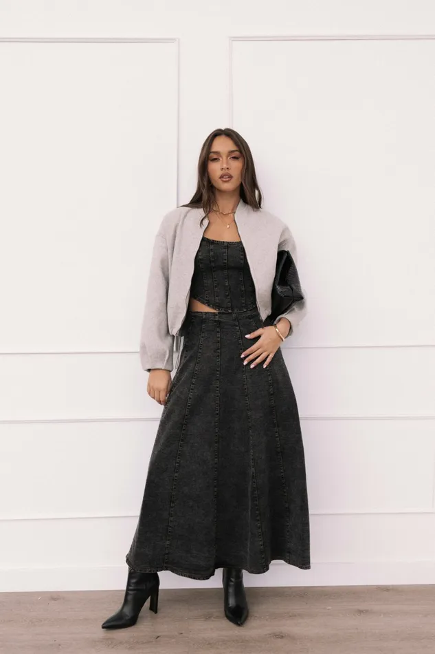Matching Sets Women Mara Midi Skirt Black Petal and Pup