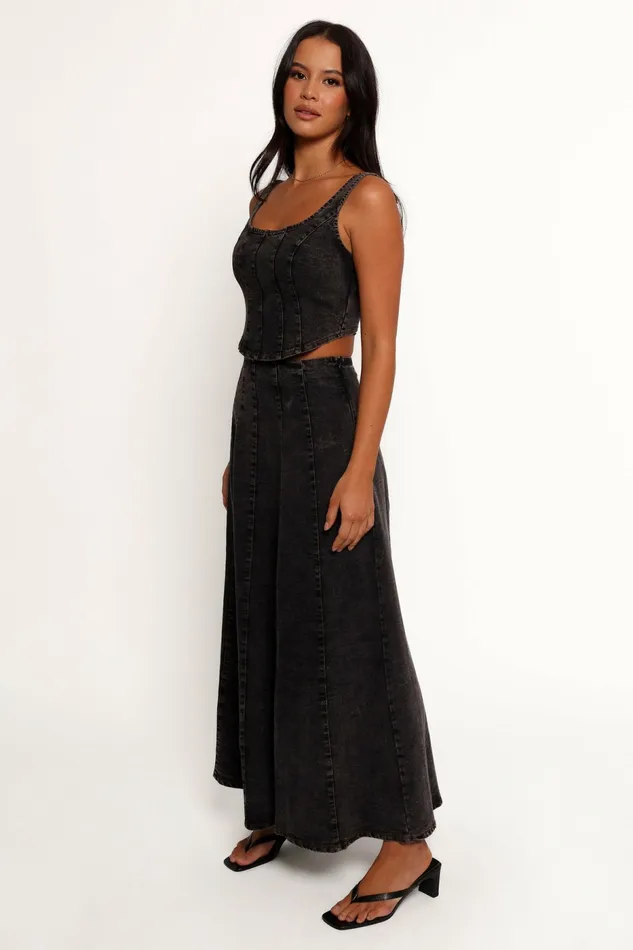 Matching Sets Women Mara Midi Skirt Black Petal and Pup