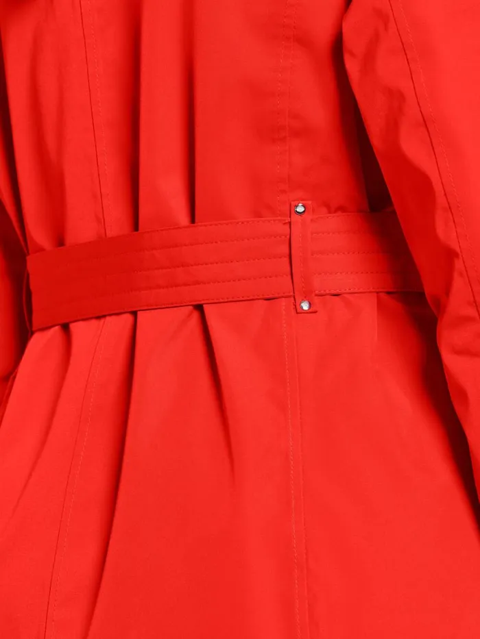 Matilde Coat Long Chili Red Women Didriksons Waterproof Jackets