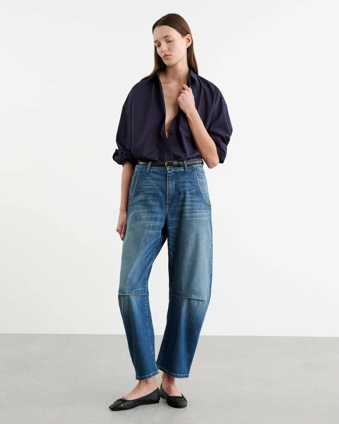 MATTIA SHIRT Navy Women Nili Lotan Tops