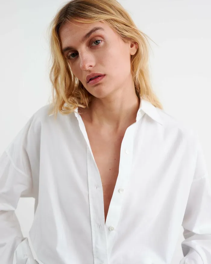 MATTIA SHIRT Navy Women Nili Lotan Tops