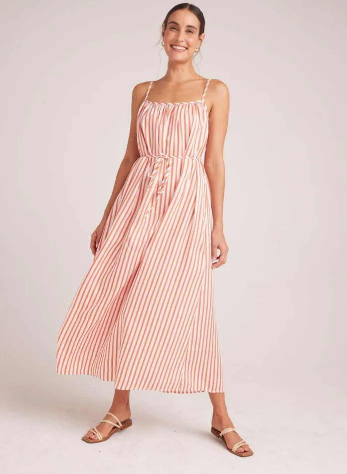 Maxi Dresses Women Bella Dahl Shirred Cami Maxi Dress 8211 Sunset Blaze Stripe