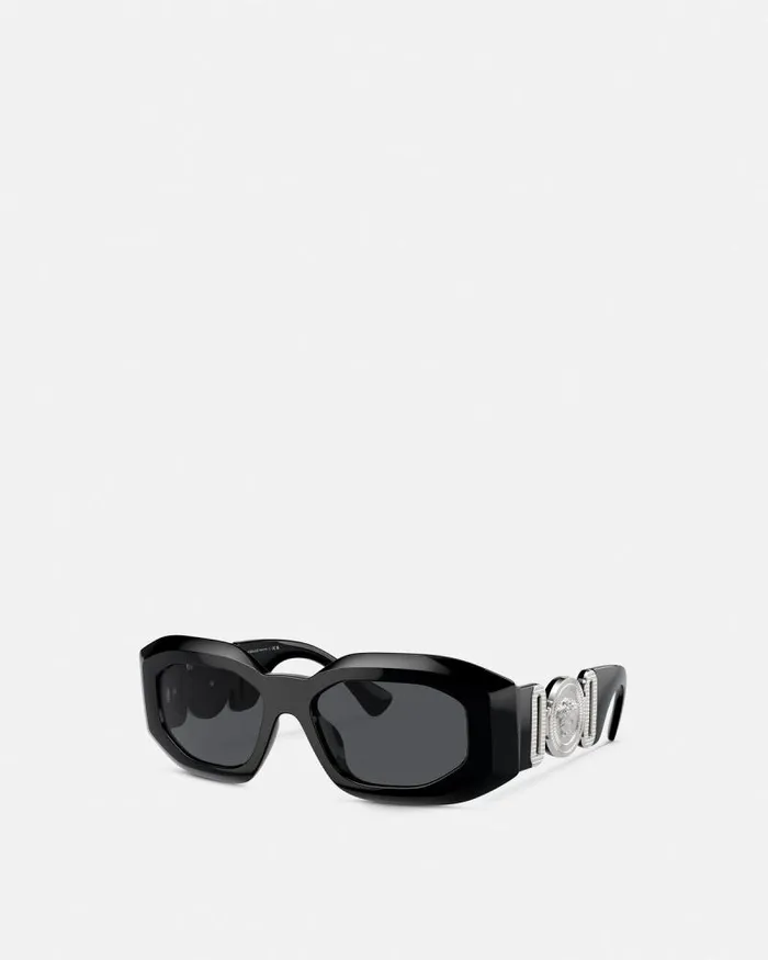 Maxi Medusa Biggie Sunglasses Blacksilver WomenMen Versace Sunglasses