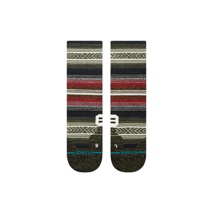Medium Performance Wool Crew Socks Mid Wool 8211 Blackred MenWomen Stance Crew