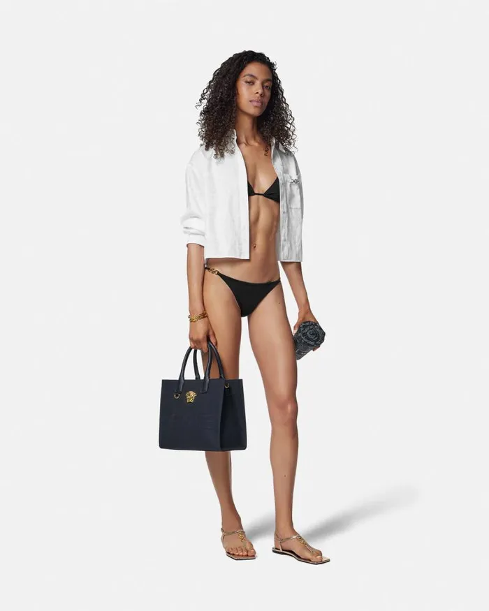 Medusa 03995 Bikini Top Black Women Versace Swimwear