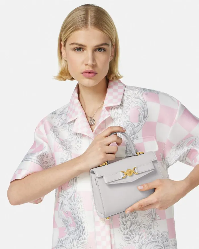 Medusa 03995 Small Handbag Gray Women Versace Top Handle