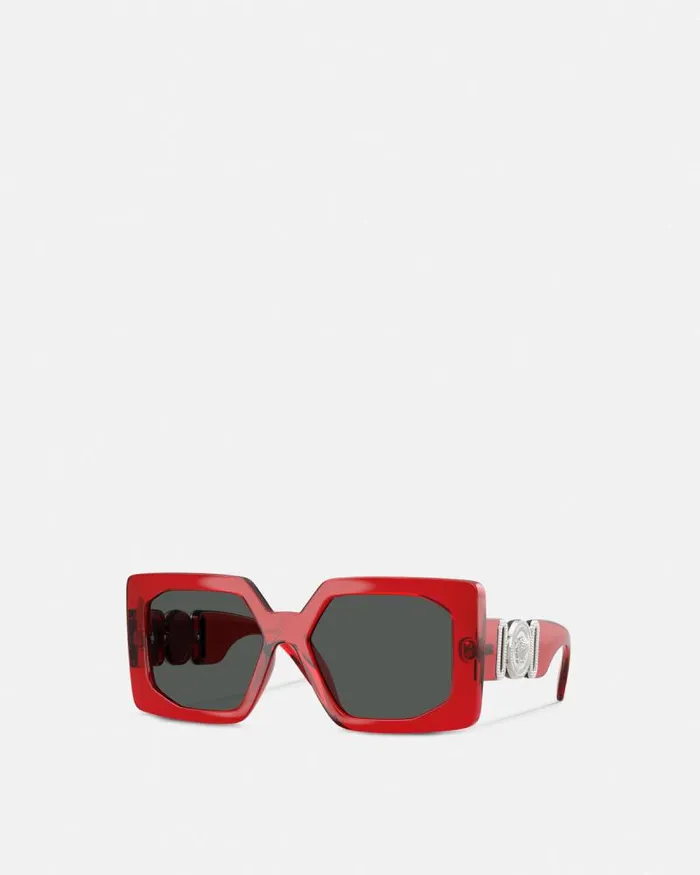 Medusa Biggie Maxi Sunglasses Red Women Versace Sunglasses