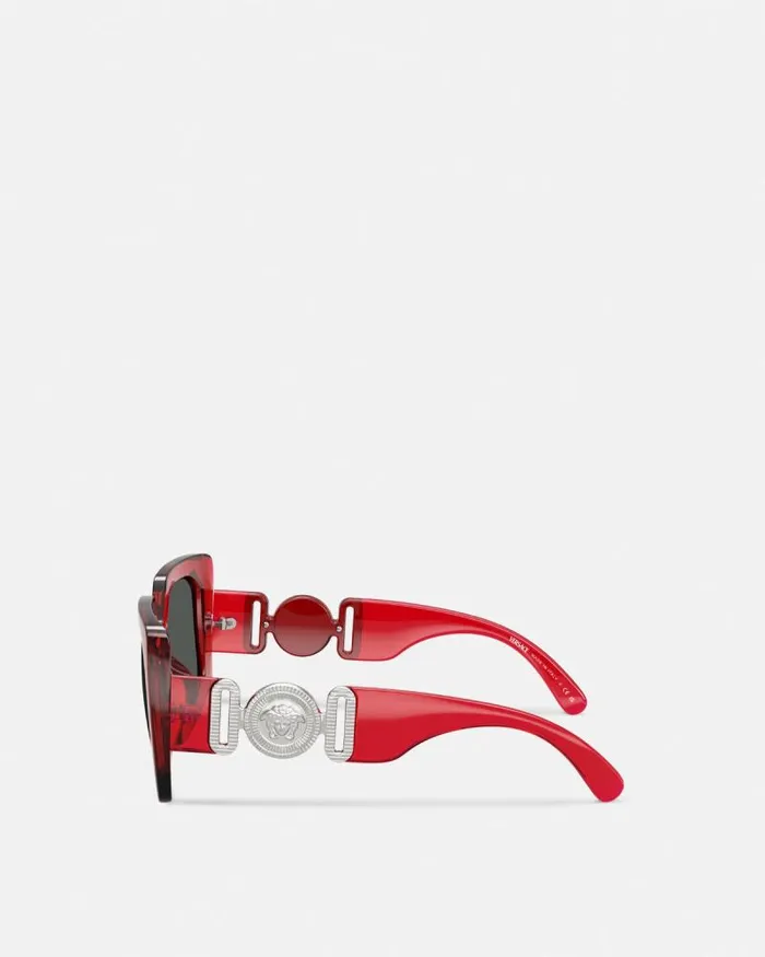 Medusa Biggie Maxi Sunglasses Red Women Versace Sunglasses