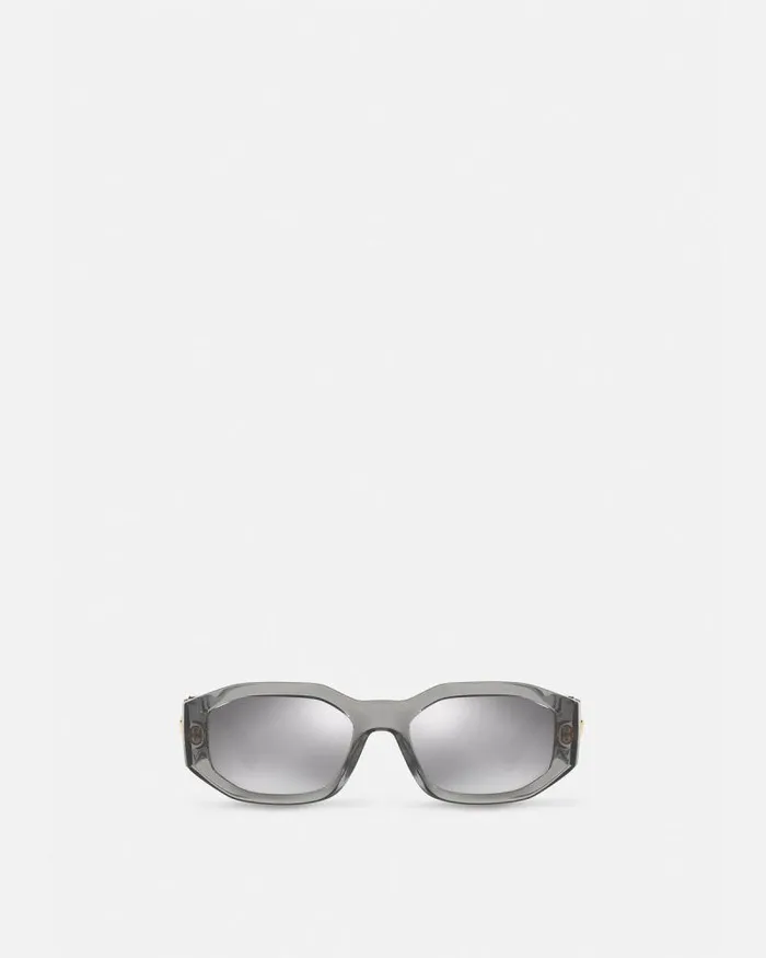 Medusa Biggie Sunglasses Transparent Gray WomenMen Versace Sunglasses